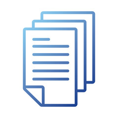 papers documents with text gradient style icon