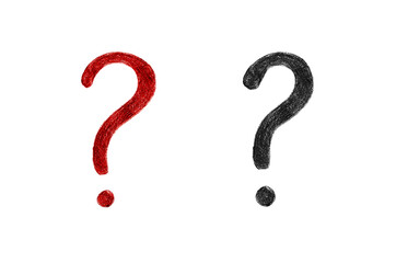 question mark isolated on white background.