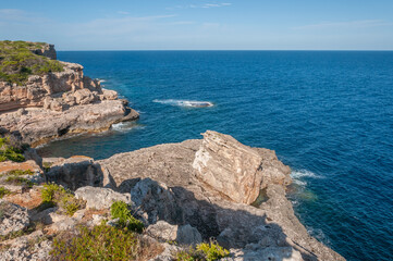 Fototapeta na wymiar A rocky cove on the island of Mallorca