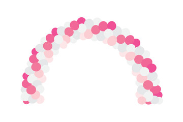 Spiral Balloon, Balloon Arc Party Decoration Icon Vector Illustration Background