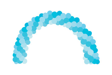 Spiral Balloon, Balloon Arc Party Decoration Icon Vector Illustration Background