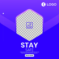 Medical Health Banner Ads - Stay safe banner template