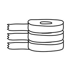 tapes rolls supplies line style icon
