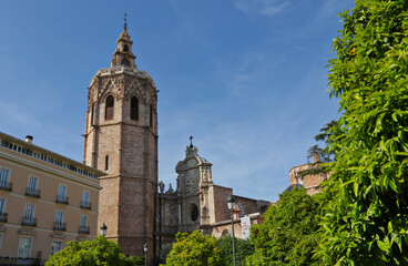 The Micalet tower: it is one of the main symbols of the city of Valencia. 