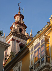 . the typical buildings of the city of valencia