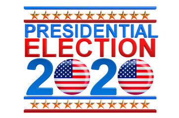 Fototapeta premium Presidential Election 2020 in the USA concept, 3D rendering