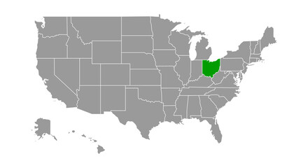 Fototapeta na wymiar State of Ohio, USA
