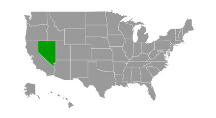 Fototapeta na wymiar Nevada Locate Map