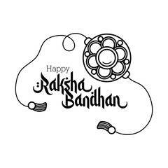 happy raksha bandhan flower wristband accessory line style