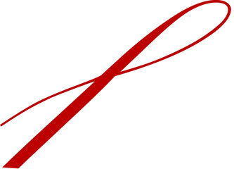 red ribbon on white background