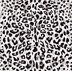 Black leopard seamless pattern. For printing on fabric, paper, souvenirs, things. Wallpaper, covers, shoes.