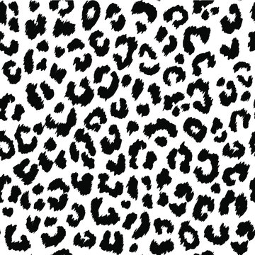 Black leopard seamless pattern. For printing on fabric, paper, souvenirs, things. Wallpaper, covers, shoes.