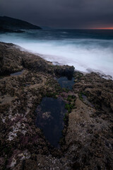 Obraz premium Jaizkibel mountain coast, next to Hondarribia, Basque Country.