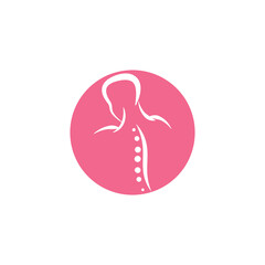 Chiropractic Logo Design Vector illustration. Human backbone Pain Logo. Spine care logo. 