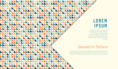 Fototapeta premium Abstract geometric pattern design made of triangles in various colors. Vector illustration.