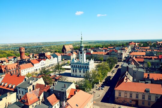 Panorama of the city of Chełmno, Kuyavian-Pomeranian, Poland