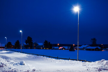 Snowy night in Kiruna