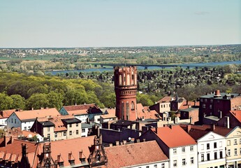 Panorama of the city of Chełmno, Kuyavian-Pomeranian, Poland