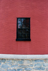 window on a brick wall