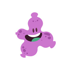 Isolated virus cartoon