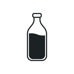 Milk bottle flat icon