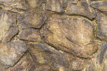 Wet natural stone wall for background