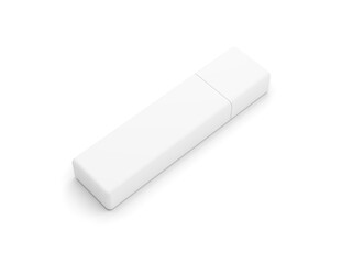 USB flash drive isolated on white background. Data storage device. Pen drive. Pendrive. 3d illustration.