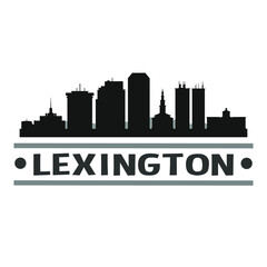 Fototapeta premium Lexington Kentucky City Travel. Panorama miasta. Silhouette City. Projekt wektor. Znane pomniki.