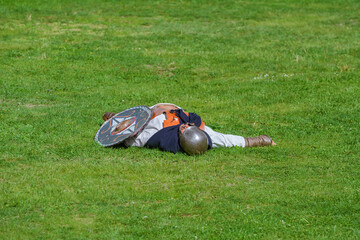 Naklejka premium Defeated Dacian Warrior