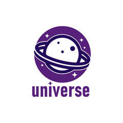 Obraz premium Simple Universe Logo Vector Design