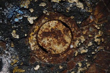 old rusted floor door
