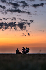 Fototapeta na wymiar sunset on the beach