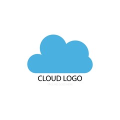 blue cloud illustration logo vector