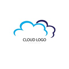 blue cloud illustration logo vector