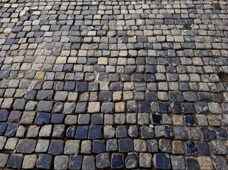 Cobblestone pavement