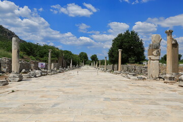 Ancient city of Ephesus, ancient port street.