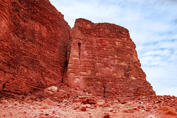 Scenic desert landscape in Wadi Rum, Jordan