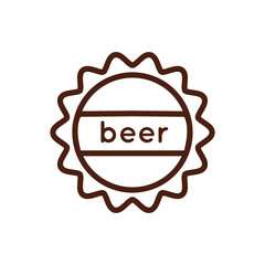 beer tap cork line style icon