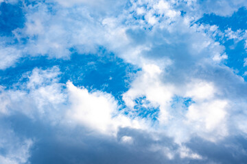 Blue sky with white clouds
