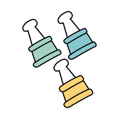 paper clips metal free form style icons