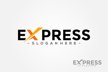 Fast Express Delivery Logo Vector. Modern Transport Logistic Logo Template Design.