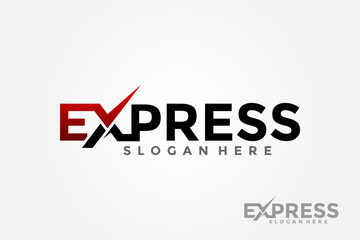 Fast Express Delivery Logo Vector. Modern Transport Logistic Logo Template Design.