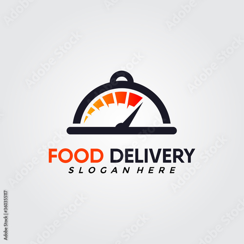 Food Delivery Logo Vector For Business Company Modern Delivery Service Logo Template Design Wall Mural Sejalanart
