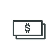 Dollar icon. Money sign isolated, Vector illustration. EPS 10.
