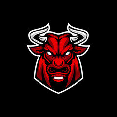 bull head logo icon design