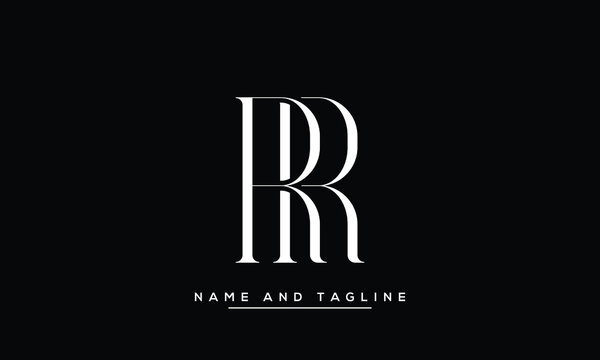 alphabet letters monogram icon logo RR or RR
