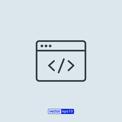 Programming icon - editable vector illustration eps10