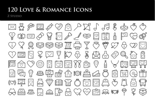 120 Love & Romance Icons