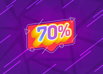 70% OFF Sale. Discount Price. Special Offer Marketing Ad. Discount Promotion. Sale Discount Offer. 70% Discount Special Offer Banner Design Template. Gradient.
