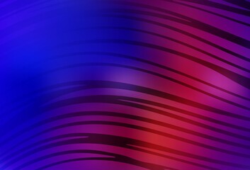 Dark Blue, Red vector template with curved lines.